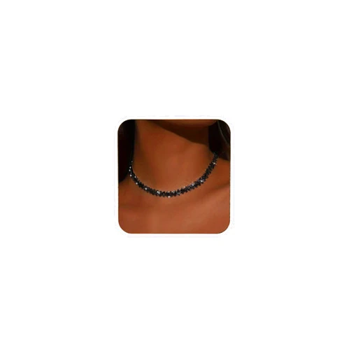 Ronglry Rhinestone Choker Necklace for Women Silver Diamond Choker Necklaces for Women Sparkly Crystal Rhinestone Necklace for Women Silver Chokers for Women Party Prom Wedding Jewelry Accessories