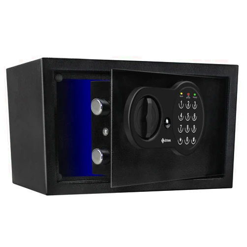 Sdstone Safe with Sensor Light,Safe Box with Lock，Electronic Safe with Digital Keypad for Home，Wall or Cabinet Anchoring Design. Protect Cash, Jewelry, Passports, 0.45 Cubic Feet Black