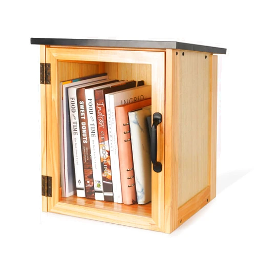 Exttlliy Outdoor Library Book Box Storage Small Wood Cabinet Little Literature Box for Neighborhood Community and School Sharing Books, Literature, Newspapers, Food and Art