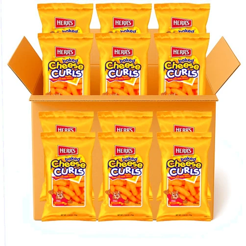 Generic Herrs Baked Cheese Curls, 1 oz Bags, 12 Count