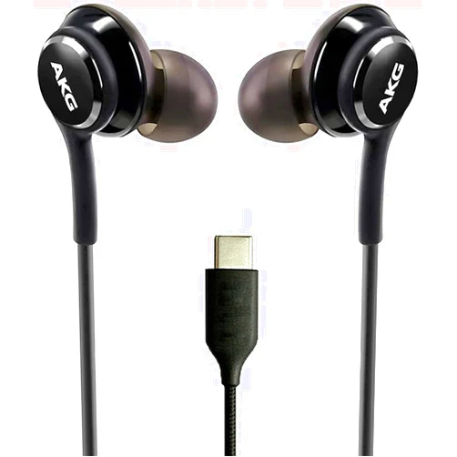 UrbanX OEM 2021 Stereo Headphones for Samsung Galaxy S20 5G UW/S20 FE/S20 Ultra/S20+ Braided Cable with Microphone (Black) USB-C Connector (US Version with Warranty)