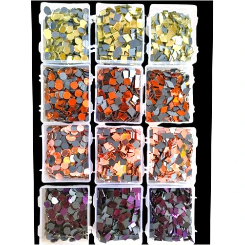 Teraiya's Colours Mirrors for Art and Craft and Lippan Art Work and Mandala Work Jewellery Making (1200 Pcs) Multicolor
