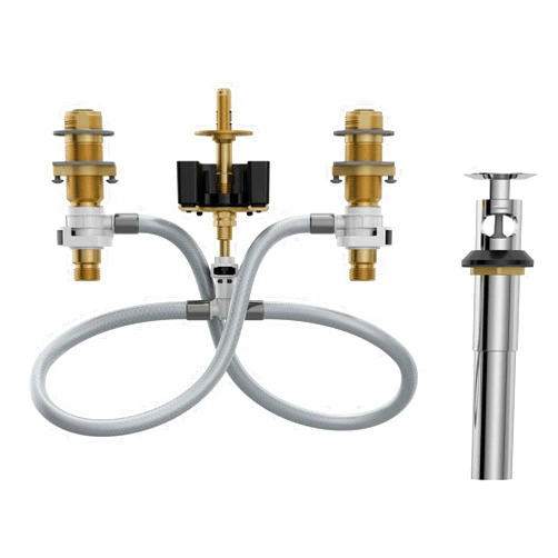 Moen Brass Widespread Bathroom Sink Faucet Rough-In Valve with Drain Assembly, Featuring M-PACT Technology, 9000