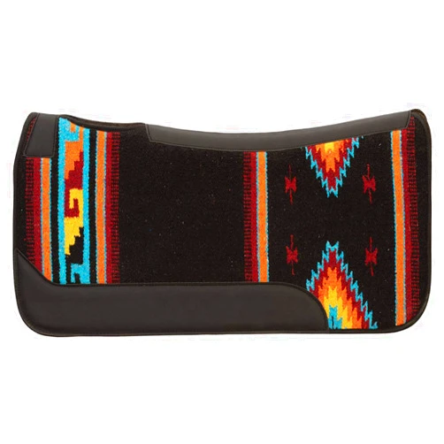 Weaver Leather Contoured Single Weave Wool Blend Felt Pad Black/Orange/Navy, 23