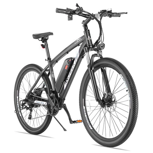 ANCHEER Electric Bike 27.5''/ 26'' Electric Mountain Bike 500W 48V Removable Battery, 20MPH Electric Bike for Adults Commuter Cruiser with 50 Miles Range, Suspension Fork