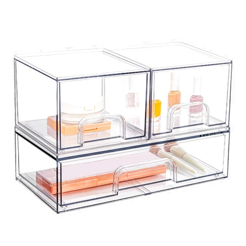 Vtopmart Stackable Storage Drawers Set of 3, 12