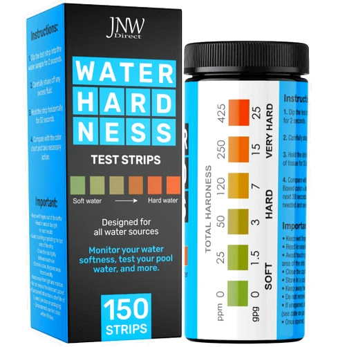 JNW Direct Water Hardness Test Kit - Quick and Accurate Water Hardness Test Strips - Hard Water Test Kit with eBook - Ultimate Test Kit for Water Hardness - 150 Water Softener Test Strips by JNW Direct