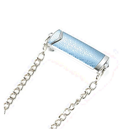 CQUUKOI Universal Phone Lanyard Holder,Phone Clip with Lanyard Metal Crossbody Phone Chain Clip Mobile Phone Buckle Phone Tether Safety Strap for iPhone, Galaxy & Most Smartphones (Silver & Blue)
