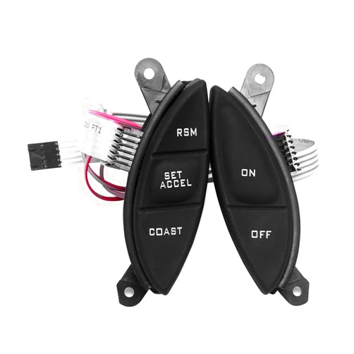 HUSUKU Steering Wheel Mounted Cruise Control Switch Buttons Kit Replacement Fit for 1998-2003 Ford Ranger 2001-2005 Ford Explorer Sport Trac F150 Mercury Mountaineer B3000 F87Z9C888BB (Black)