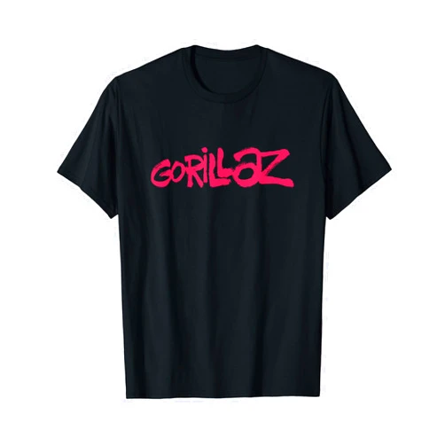Gorillaz Brush Logo Pink T-Shirt