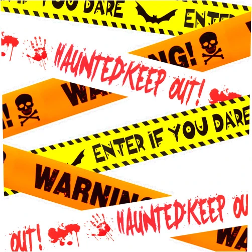 ONFAON Halloween Decorations, 3inx90ft Caution Tape Halloween Party Decorations Indoor for Haunted Houses, Party, Door, Danger Areas Decor(3 Pcs)