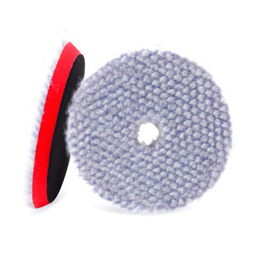 SPTA Wool Polishing Pad, 2Pcs 6''(150mm) Coarse Wool Cutting Pad, Coarse Wool Pad BlueWool Buffing Pads Set with Hook and Loop for Heavy Cut for Car Polisher, Buffing and Polishing