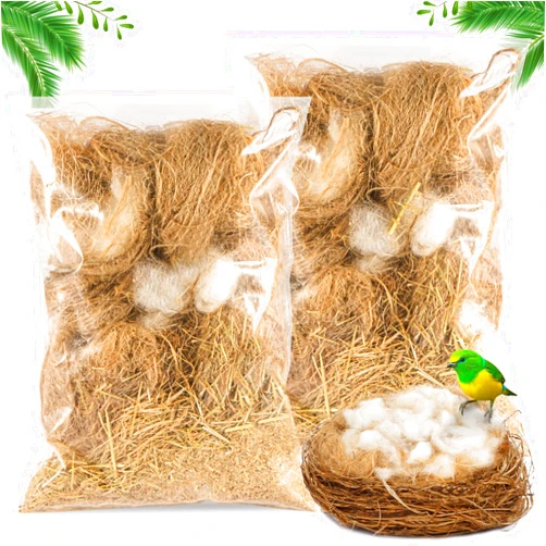 Sukh 2 Pack Bird Nesting Material - Bird Nests Bedding Hummingbird Nesting Material Mixing Canary Nesting Material Finch Nesting Material Parakeet Nesting Materials for Cage,Gardens,Tree Trunks (80G)