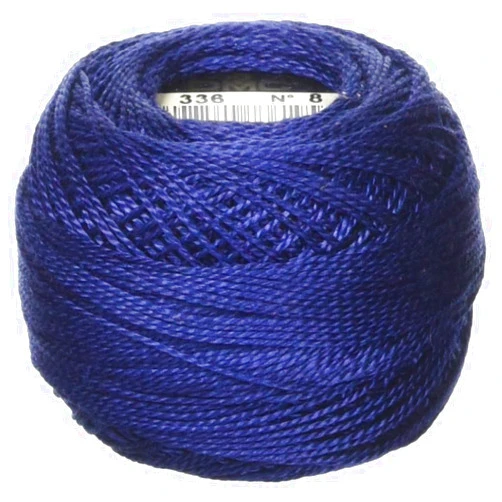 DMC Pearl Cotton Ball Size 8 87yd, Navy Blue