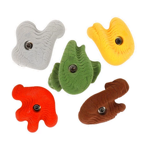 Atomik Climbing Holds Atomik Rock Climbing Holds Set of 5 XL Bolt-On Dripstone Jugs in Assorted Earth Tones