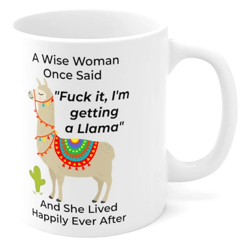 Lovesout Llama Gifts For Women Lovers Funny Llamas Mom Birthday Gift Mother's Day 2024 Christmas Coffee Mug Fun Wise Woman Coffee Cup White 11oz