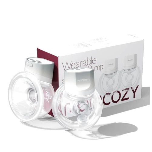 Momcozy Hands-Free Breast Pump S12 Pro, Wearable & Portable Pump with Soft DoubleFit Flange, 3 Modes | 9 Levels Double Electric Pump, Smart Display, 24mm, 2 Pack, Cozy Grey