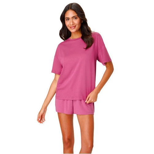 Hanes womens Originals 2 Piece Lounge Set, Comfywear Supersoft Boxy T-shirt & Sleep Shorts Loungewear Set