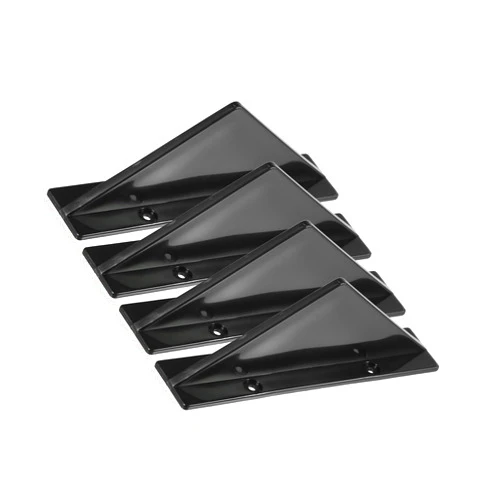 Motoforti Universal Car Diffuser Universal Shark Fin Spoilers, ABS, Black, 4 Pcs