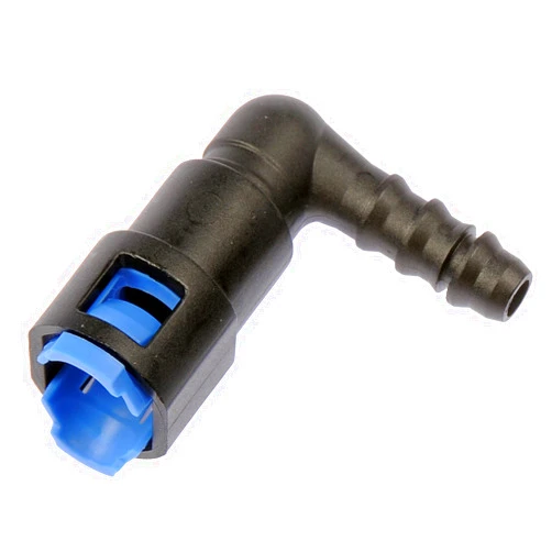 Dorman 800-091 Fuel Line Quick Connector 90 Degree Angle 3/8 In Steel To 5/16In Nylon Tubing, 2 Pack