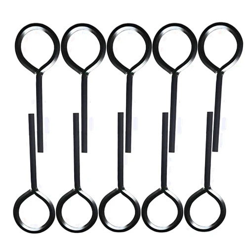 QOFOWIN 5/32” Standard Hex Dogging Key with Full Loop, Allen Wrench Door Key for Push Bar Panic Exit Devices, Solid Metal - 10 Packs (5/32, black)