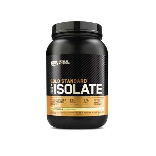 Optimum Nutrition Gold Standard 100% Isolate, Rich Vanilla, 1.58 Pounds, 24 Servings (Packaging May Vary)
