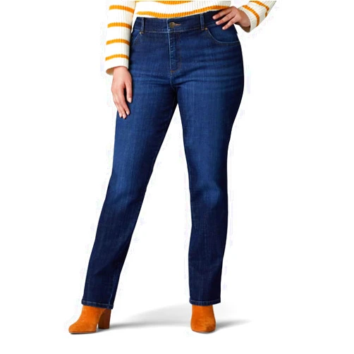 Lee Women's Plus Size Relaxed Fit Straight Leg Jean