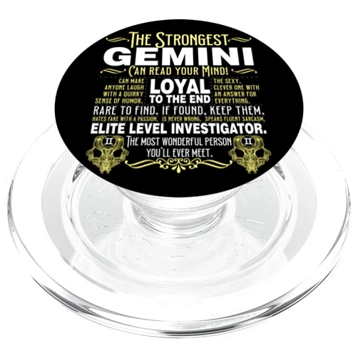 Strongest Gemini Loyal To The End Can Read Mind Gemini Symbol Astrology Zodiac Sign Personality Horoscope PopSockets PopGrip for MagSafe