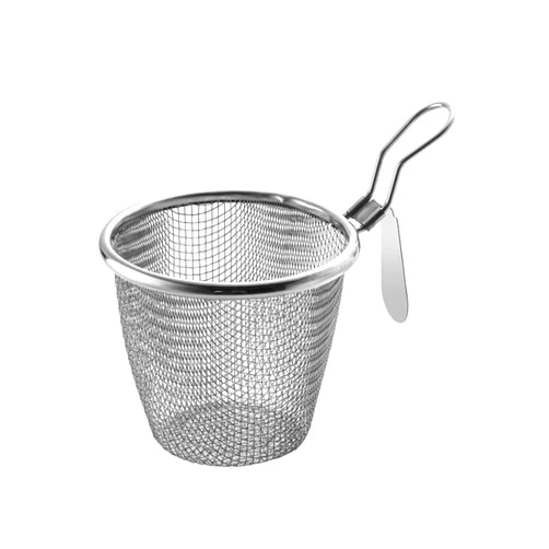Vctitil Fry Basket Stainless Steel Fine Wire Mesh Food Colander Strainer Hot Frying Pan Filter Basket Sieve Dryer for Noodle Dumplings Kitchen Tools