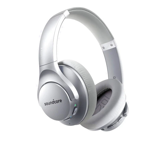 Soundcore Anker Life Q20 Hybrid Active Noise Cancelling Headphones, Wireless Over Ear Bluetooth Headphones with 40H Playtime, Hi-Res Audio, Deep Bass, Memory Foam Ear Cups and Headband (Renewed)