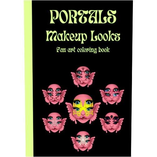 Marie-Ange Martin PORTALS Makeup Looks: Fan art coloring book