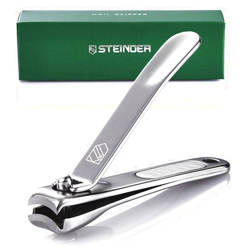 STEINDER Easy Nail Clippers Full Metal Premium (Small Size) Gift for Mom Holiday Gift Finger Clipper for Senior for Nail Clippers Nail Clippers for Men (Fingernail Cliiper-Nail Catcher)