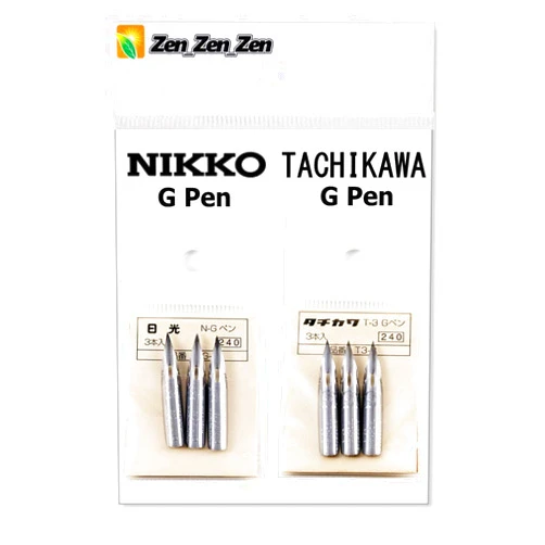 Tachikawa Nikko G Pen Nib 3-Pics Set G Pen Nib 3-Pics Set,and Anti Rust Paper included [zen_zen_zen Original Package]