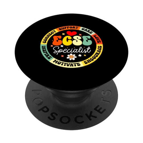 Retro ECSE Back to School Appreciation Early Childhood Special Education SPED ECSE Specialist PopSockets Standard PopGrip