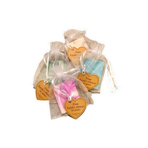 Nancys Garden Soap LLC 60 Mini Soap Shower Favors with mesh bags and custom tags