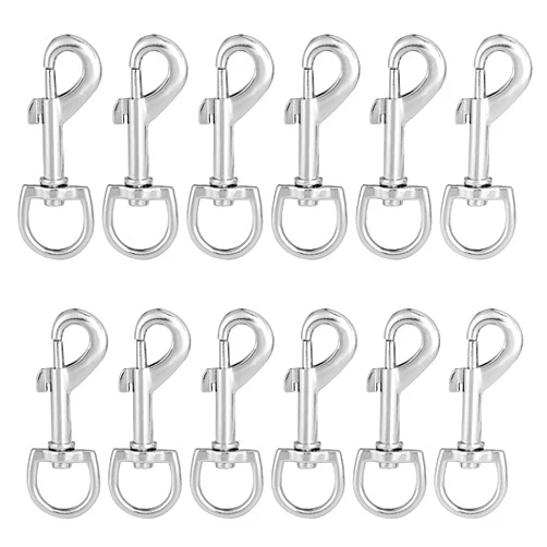 ZWLFLF 3 Inch Swivel Snap Hooks, 12Pcs Heavy Duty Pet Leash Hooks Swivel Eye Snap Clips for Dog Leash DIY Crafts Project