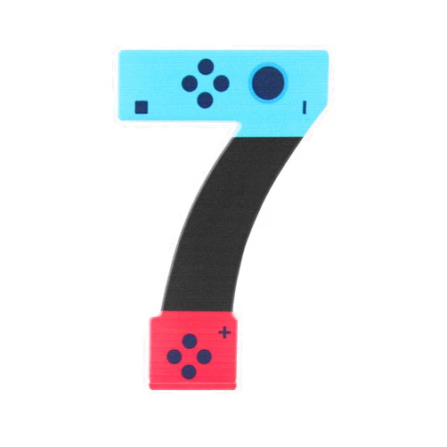 ININGER Level Birthday Candles,Level 7 Number Birthday Cake Candles,7th boy Birthday Party Decor,Game Controller Gamepad Birthday Candles,Video Game Controller Themed Kids Boy Bday Party Supplies