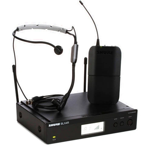 Shure BLX14R/SM35 UHF Wireless Microphone System - Perfect for Speakers, Performers, Presenting - 14-Hour Battery Life, 300 ft Range | SM35 Headset Mic, Single Channel Rack Mount Receiver | H11 Band