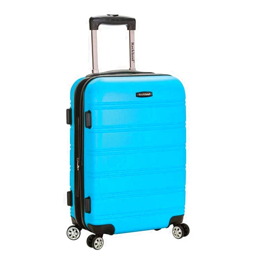 Rockland Melbourne Hardside Expandable Spinner Wheel Luggage, Turquoise, Carry-On 20-Inch