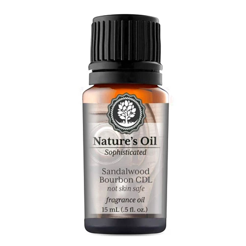 Nature's Oil Sandalwood Bourbon CDL Fragrance Oil (15ml) For Diffusers, Candles, Home Scents, Linen Spray, Slime