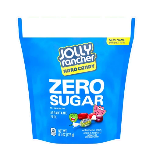 JOLLY RANCHER Zero Sugar Assorted Fruit Flavored Hard Candy Bag, 6.1 oz (Pack of 6)