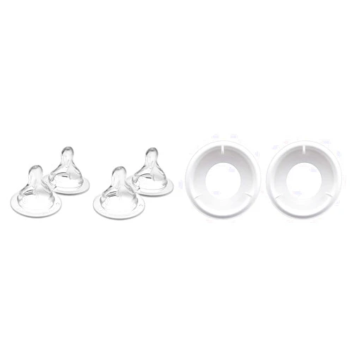 MAM Bottle Nipples Fast Flow Nipple Level 3, for 4+ Months, SkinSoft Silicone Nipples & Easy Start Anti Colic Bottle Valve Replacement,2 Count (Pack of 1)