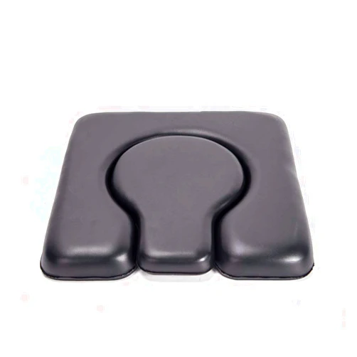 MUUL-WHCH PU Commode Seat Cushion, Black Padded Cushion for Bedside Commodes, Chair, Shower Wheelchair, C Shape