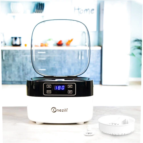 ONEZILI Ultrasonic Jewelry Cleaner Machine 650ml Professional 43kHz Retainer Cleaner Machine with 5 Digital Timer Degas Mode Portable Coins Watch Earrings Necklaces Ring Glasses Cleaning Machine