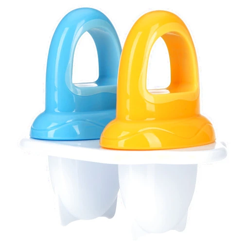 Nuby Garden Fresh Fruitsicle Pop Tray, 2pc Aqua/Yellow