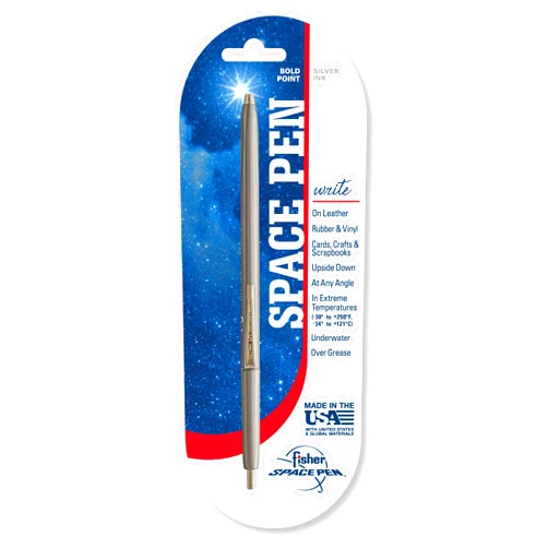 Fisher Space Pen Silver Ink Space Pen, Ballpoint, Bold Point, Silver Metallic Ink
