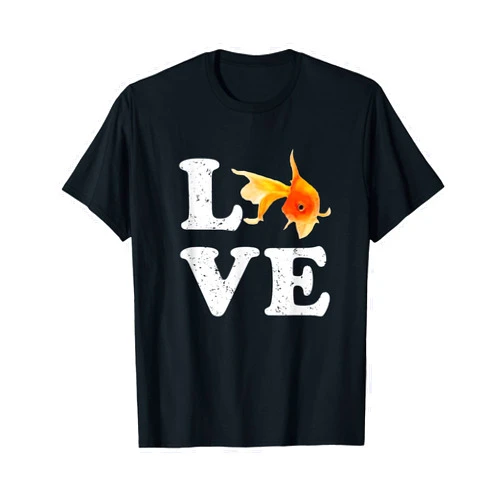 Animalzilla Cute Animal Tee Shirts I Love My Goldfish T-Shirt | Gold Fish Pet Lovers Gift T-Shirt