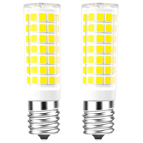 TAIYALOO LED Microwave Light Bulbs Under Hood 60W Equivalent, E17 LED Bulb Dimmable for Range Hood, Refrigerator, 7W 630 Lumens, LED Appliance Light Bulb Over Stove, Warm White 3000K, 2 Pack