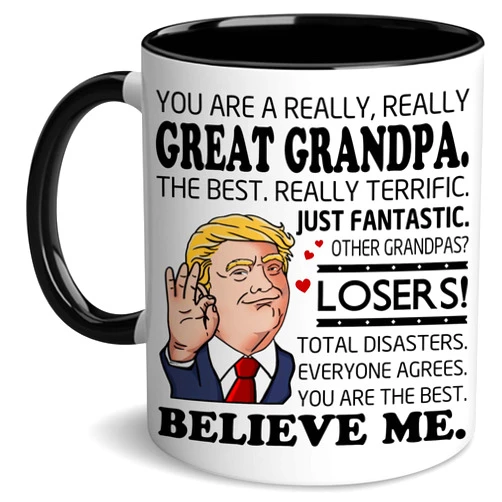 BECHUSKY Grandpa Gifts - Really Great Grandpa Coffee Mug - Gift For Men - Fathers Day, Christmas, Birthday Gift
