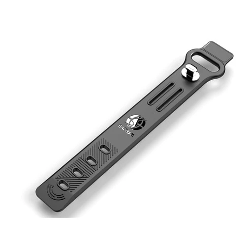 SWOOM Silicone Cable Ties,Fastening Cable Management,Reusable Wire Organizer,Cable Straps Hook and Loop Cord Ties,Adjustable Zip Ties,Premium Cord Organizer Wire Ties,Elastic Cord Organizer (Black)